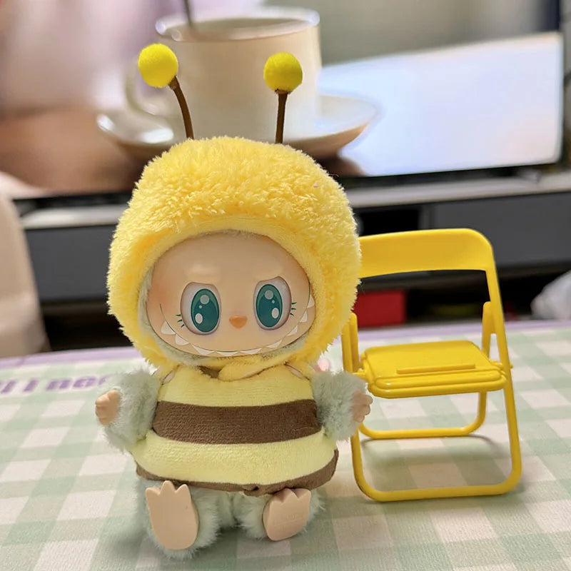 17cm Mini Plush Doll'S Clothes Outfit Accessories For Korea Kpop Exo Labubu I II Idol Dolls sit party overalls Clothing Gift